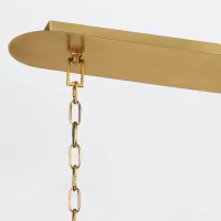 Lampa wyspowa Nottingham - 6 źródeł światła - Antyczny mosiądz
