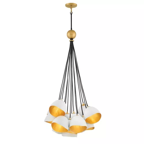 Lampa wisząca Nula - 15 źródeł światła - Perłowa biel
