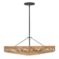 Lampa wisząca Ophelia - 6 źródeł światła - Czarny, karmelowy beż
