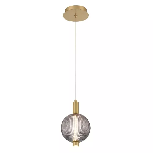 Mała lampa wisząca Palmas - 1 źródło światła - Szczotkowane złoto