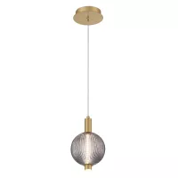 Mała lampa wisząca Palmas - 1 źródło światła - Szczotkowane złoto