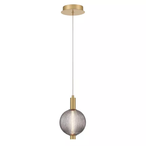 Mała lampa wisząca Palmas - 1 źródło światła - Szczotkowane złoto