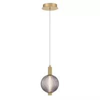 Mała lampa wisząca Palmas - 1 źródło światła - Szczotkowane złoto