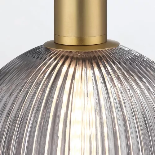 Mała lampa wisząca Palmas - 1 źródło światła - Szczotkowane złoto