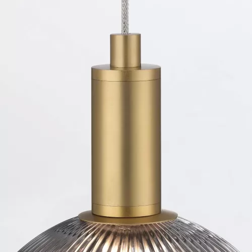 Mała lampa wisząca Palmas - 1 źródło światła - Szczotkowane złoto