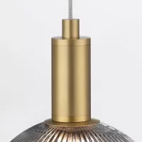 Mała lampa wisząca Palmas - 1 źródło światła - Szczotkowane złoto