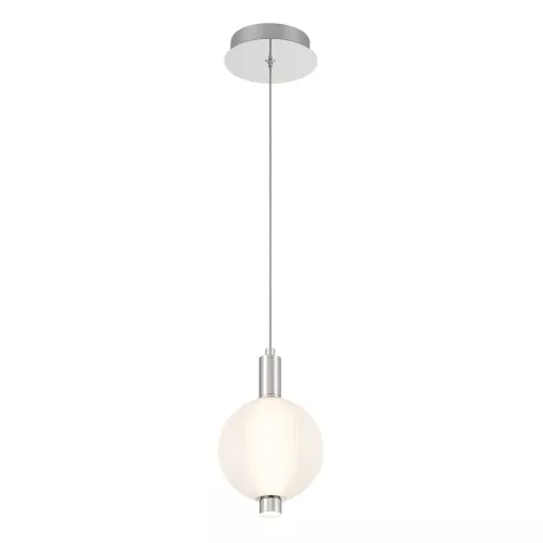 Mała lampa wisząca Palmas - 1 źródło światła - Polerowany nikiel
