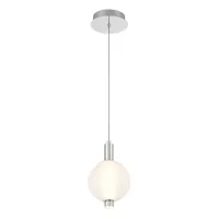Mała lampa wisząca Palmas - 1 źródło światła - Polerowany nikiel