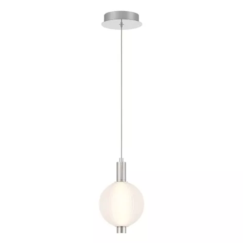 Mała lampa wisząca Palmas - 1 źródło światła - Polerowany nikiel
