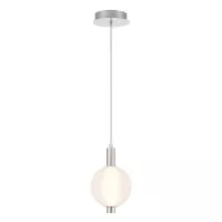 Mała lampa wisząca Palmas - 1 źródło światła - Polerowany nikiel