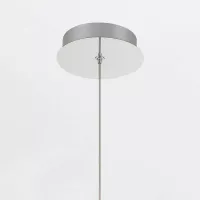 Mała lampa wisząca Palmas - 1 źródło światła - Polerowany nikiel