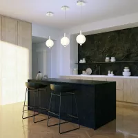 Mała lampa wisząca Palmas - 1 źródło światła - Polerowany nikiel