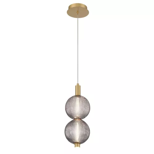 Mała lampa wisząca Palmas - 2 źródła światła - Szczotkowane złoto