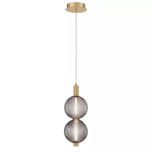Mała lampa wisząca Palmas - 2 źródła światła - Szczotkowane złoto