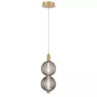 Mała lampa wisząca Palmas - 2 źródła światła - Szczotkowane złoto