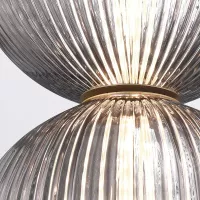 Mała lampa wisząca Palmas - 2 źródła światła - Szczotkowane złoto