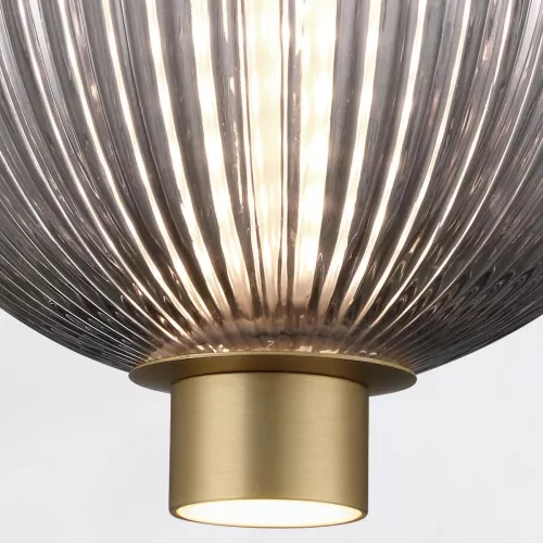 Mała lampa wisząca Palmas - 2 źródła światła - Szczotkowane złoto
