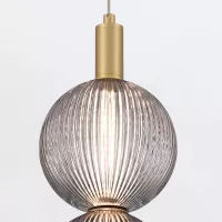Mała lampa wisząca Palmas - 2 źródła światła - Szczotkowane złoto