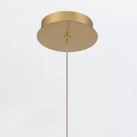 Mała lampa wisząca Palmas - 2 źródła światła - Szczotkowane złoto