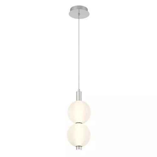 Mała lampa wisząca Palmas - 2 źródła światła - Polerowany nikiel