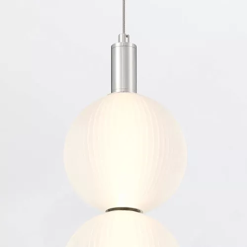 Mała lampa wisząca Palmas - 2 źródła światła - Polerowany nikiel