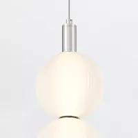 Mała lampa wisząca Palmas - 2 źródła światła - Polerowany nikiel