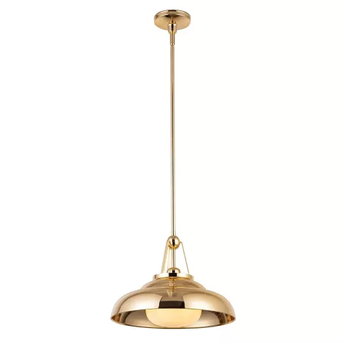 Lampa wisząca Palmetto - 1 źródło światła - Polerowany mosiądz
