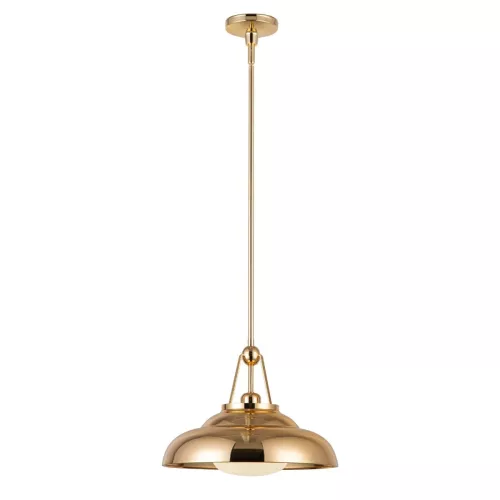 Lampa wisząca Palmetto - 1 źródło światła - Polerowany mosiądz