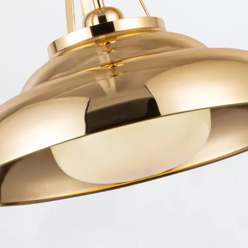 Lampa wisząca Palmetto - 1 źródło światła - Polerowany mosiądz