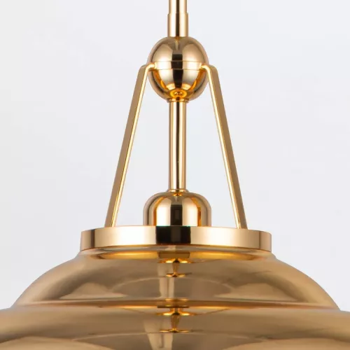 Lampa wisząca Palmetto - 1 źródło światła - Polerowany mosiądz