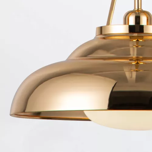 Lampa wisząca Palmetto - 1 źródło światła - Polerowany mosiądz