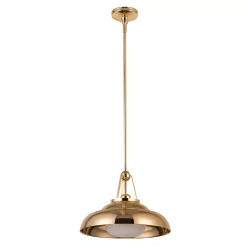 Lampa wisząca Palmetto - 1 źródło światła - Polerowany mosiądz