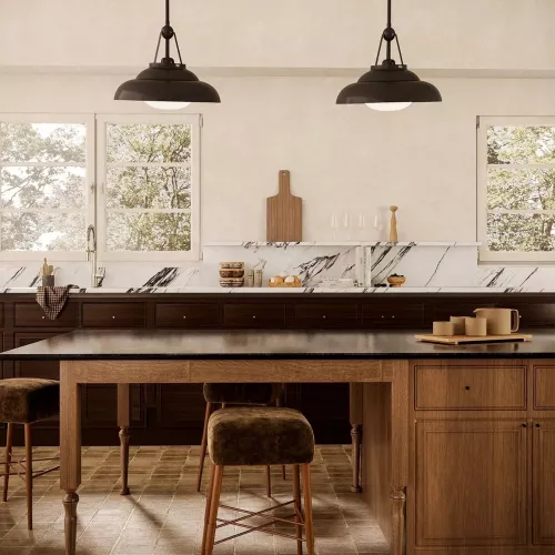 Lampa wisząca Palmetto - 1 źródło światła - Miejski brąz