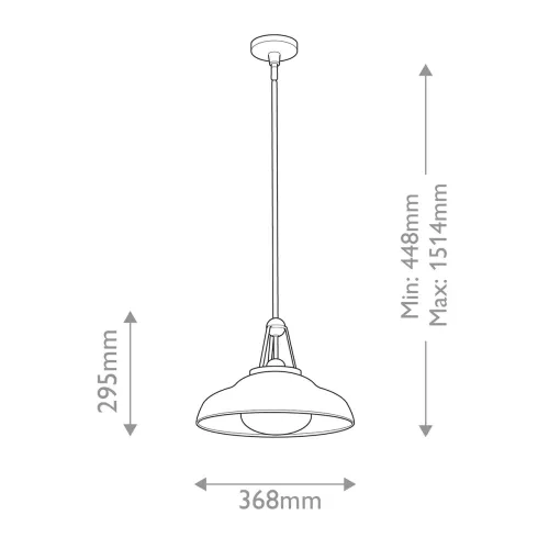 Lampa wisząca Palmetto - 1 źródło światła - Miejski brąz