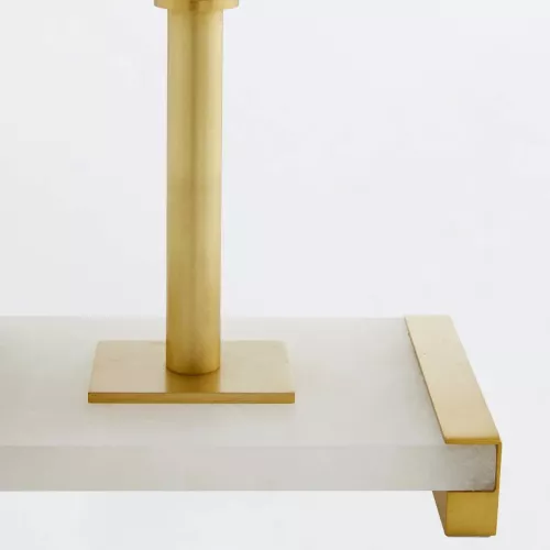 Lampa stołowa Messina - 2 źródła światła - Antyczny mosiądz