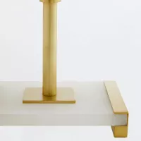 Lampa stołowa Messina - 2 źródła światła - Antyczny mosiądz