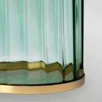Lampa stołowa Reno - 1 źródło światła - Postarzany mosiądz, zielony