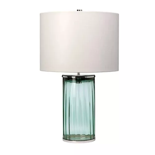 Lampa stołowa Reno - 1 źródło światła - Polerowany nikiel, zielony
