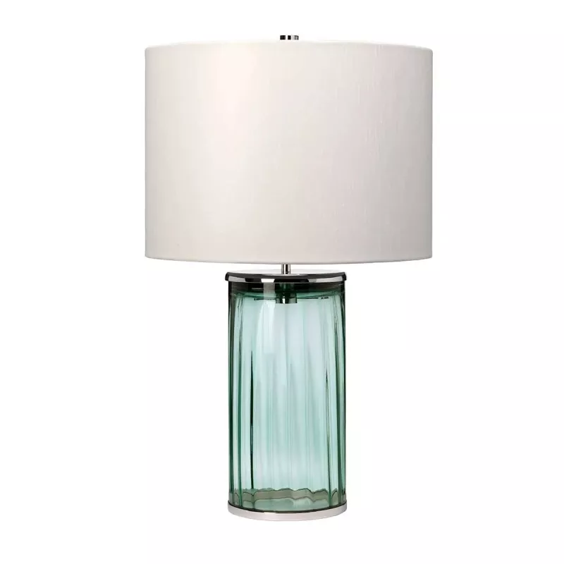 Lampa stołowa Reno - 1 źródło światła - Polerowany nikiel, zielony