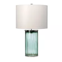 Lampa stołowa Reno - 1 źródło światła - Polerowany nikiel, zielony
