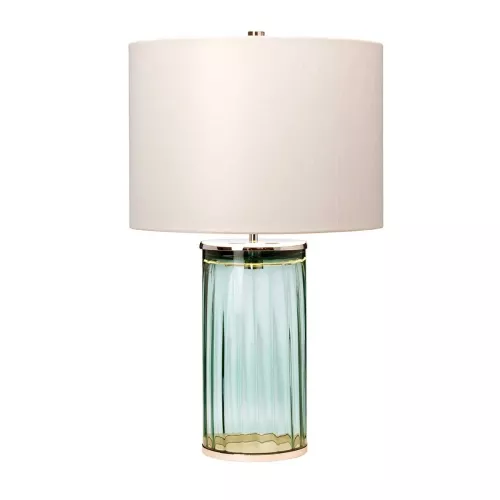 Lampa stołowa Reno - 1 źródło światła - Polerowany nikiel, zielony