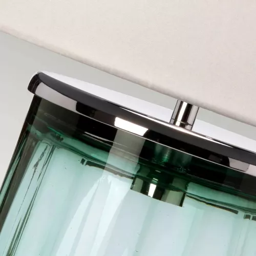 Lampa stołowa Reno - 1 źródło światła - Polerowany nikiel, zielony