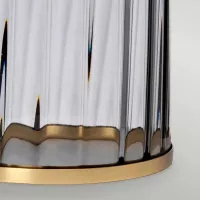 Lampa stołowa Reno - 1 źródło światła - Postarzany mosiądz, szary