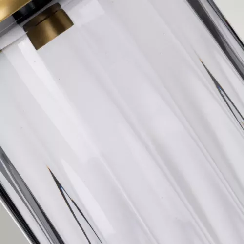 Lampa stołowa Reno - 1 źródło światła - Postarzany mosiądz, szary