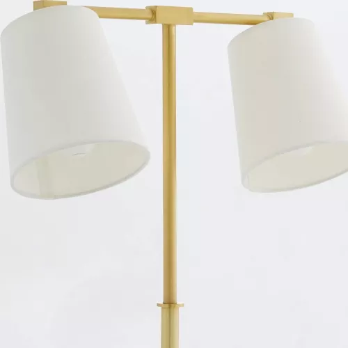 Lampa stołowa Messina - 2 źródła światła - Antyczny mosiądz
