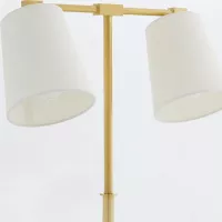 Lampa stołowa Messina - 2 źródła światła - Antyczny mosiądz