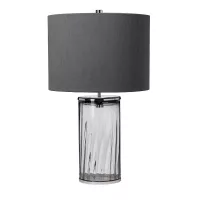 Lampa stołowa Reno - 1 źródło światła - Polerowany nikiel, szary