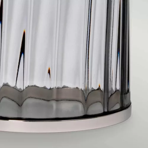 Lampa stołowa Reno - 1 źródło światła - Polerowany nikiel, szary