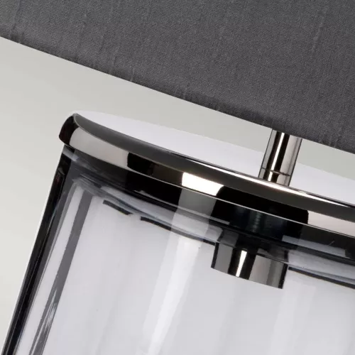 Lampa stołowa Reno - 1 źródło światła - Polerowany nikiel, szary
