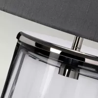 Lampa stołowa Reno - 1 źródło światła - Polerowany nikiel, szary